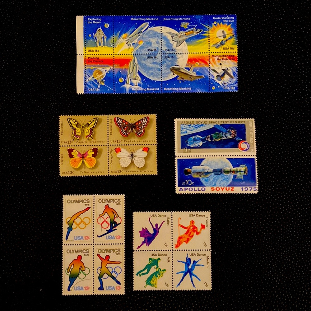 Vintage US Postage Stamps Uncirculated Commemorative
